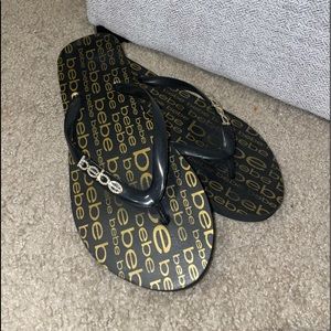 Bebe Bling Flip Flops with Rhinestones